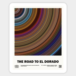 minimal_The Road to El Dorado Circular Barcode Movie Sticker